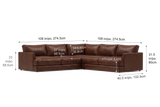 Serena Distressed Leather Corner Sectional Sofa
