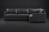 Serena Distressed Leather Corner Sectional Sofa
