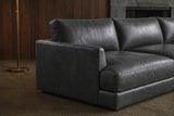 Serena Distressed Leather Corner Sectional Sofa