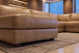 Serena Distressed Leather Corner Sectional Sofa