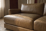 Serena Distressed Leather Corner Sectional Sofa