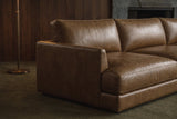 Serena Distressed Leather Corner Sectional Sofa
