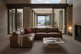 Serena Distressed Leather Corner Sectional Sofa