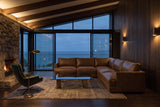 Serena Distressed Leather Corner Sectional Sofa