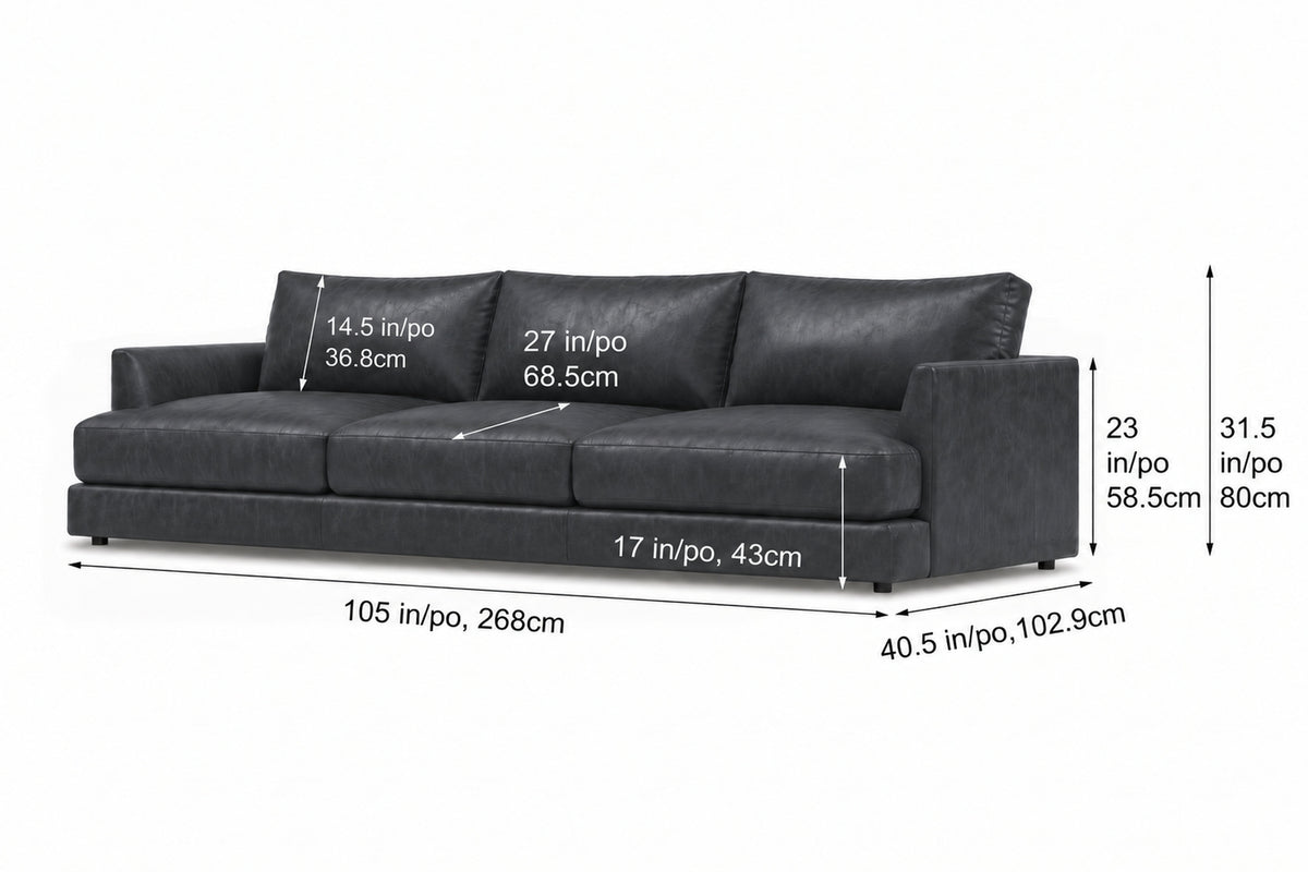 Serena Distressed Leather Sofa