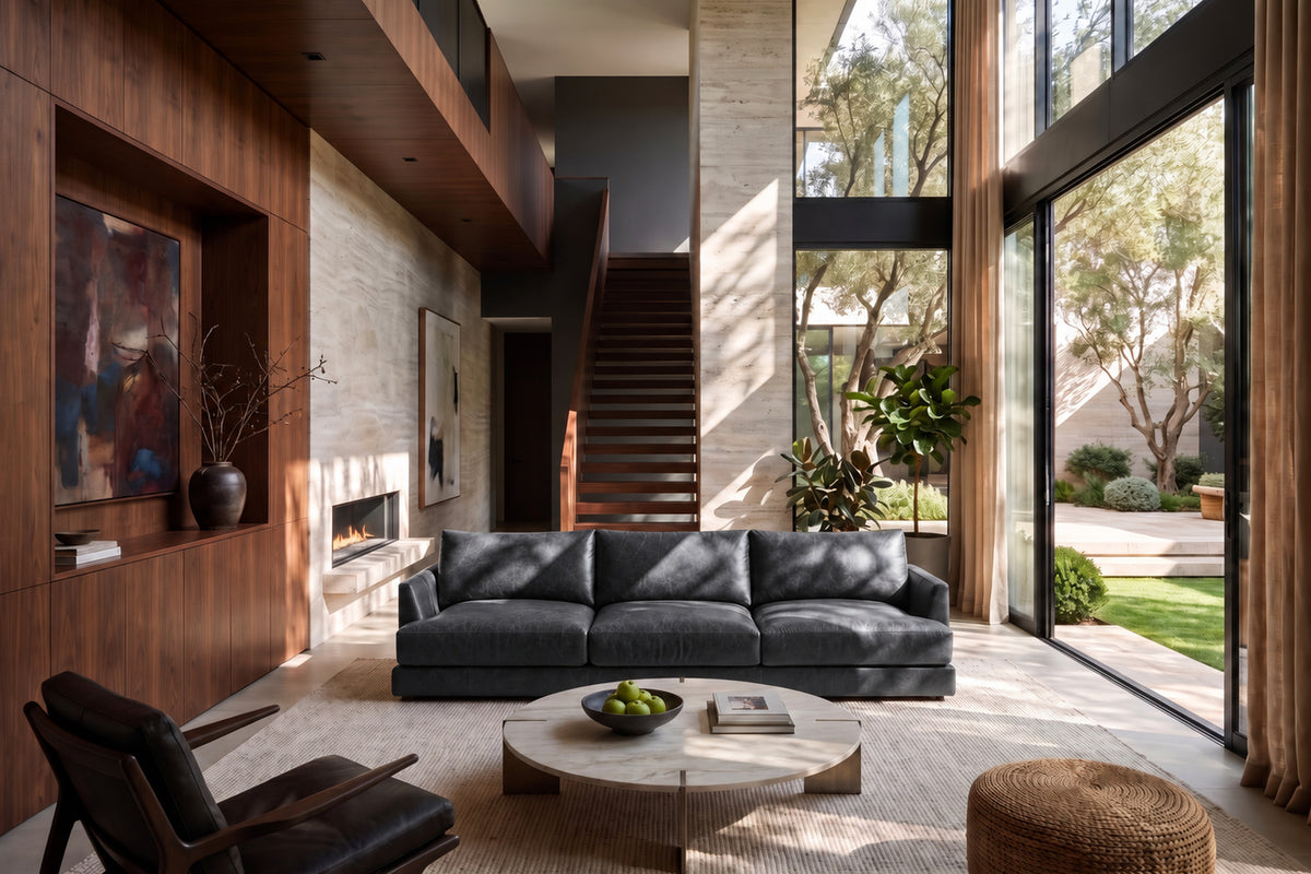 Serena Distressed Leather Sofa