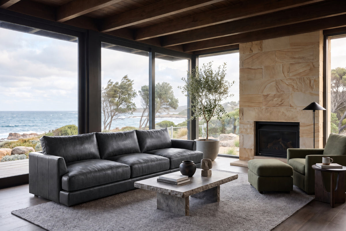 Serena Distressed Leather Sofa