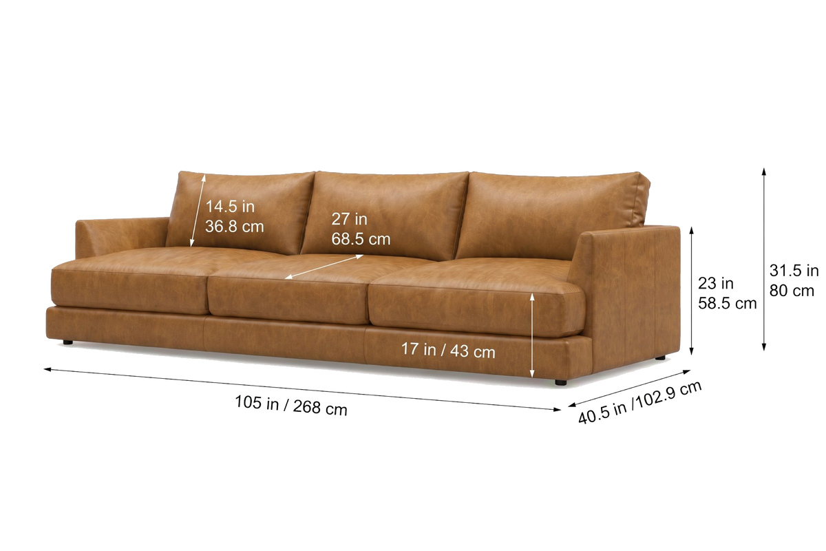 Serena Distressed Leather Sofa