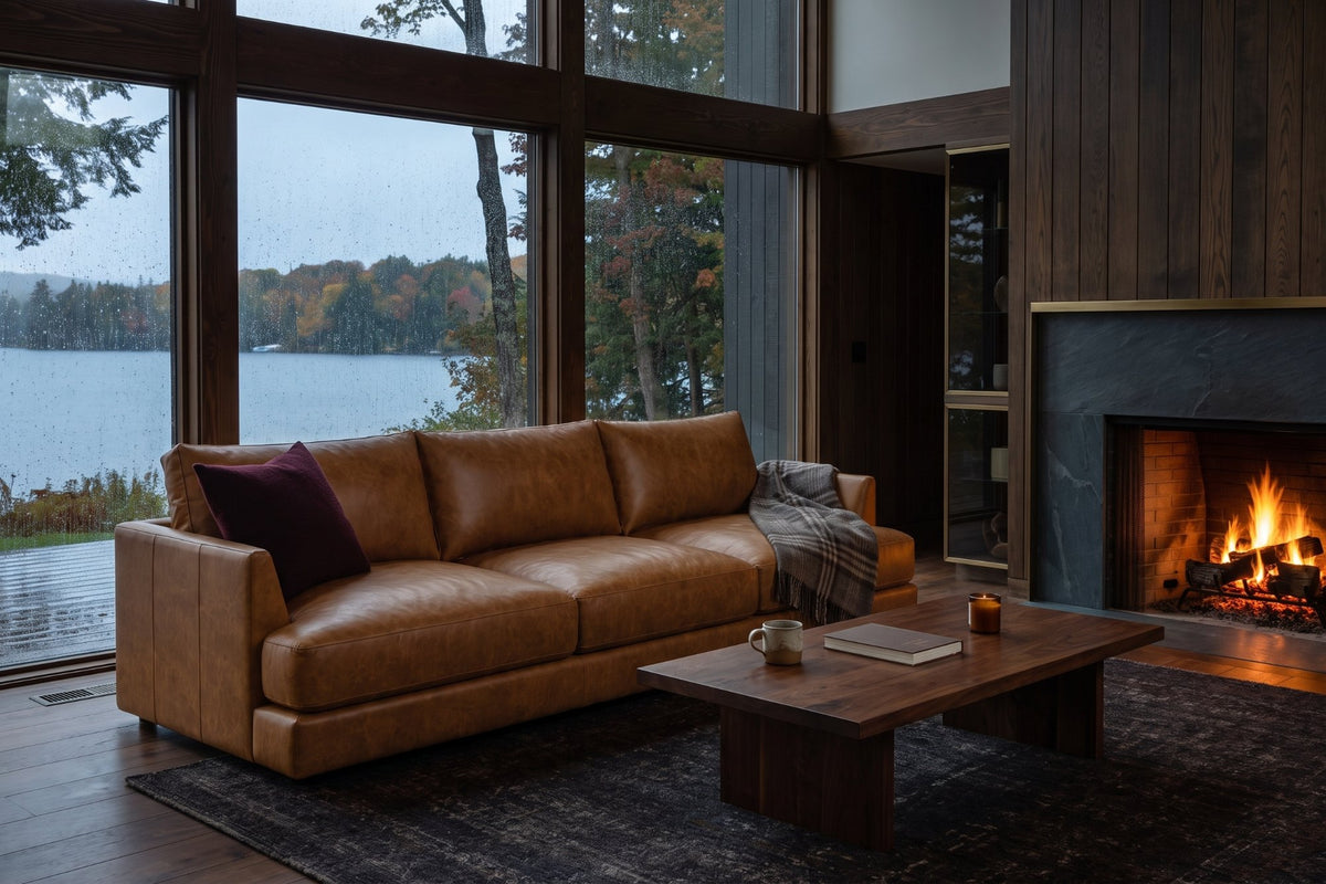 Serena Distressed Leather Sofa