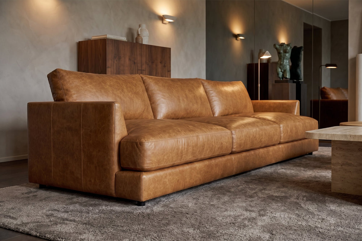 Serena Distressed Leather Sofa