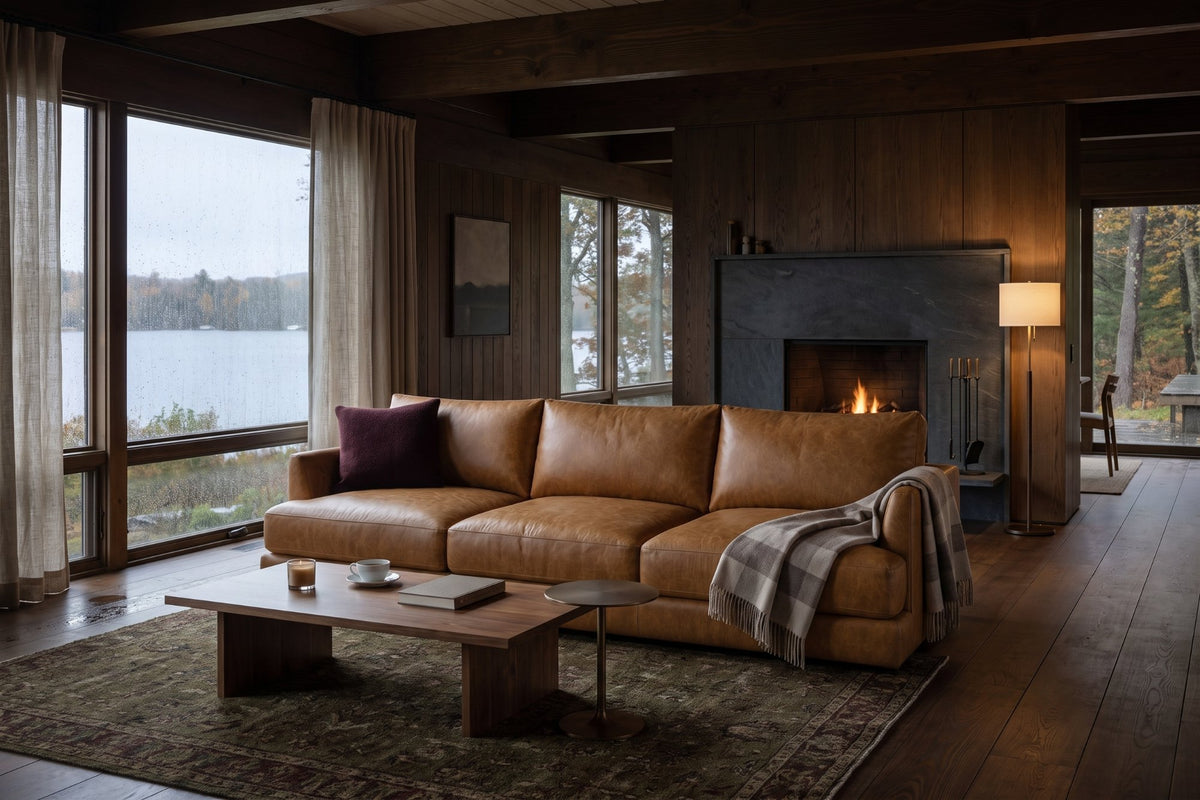 Serena Distressed Leather Sofa