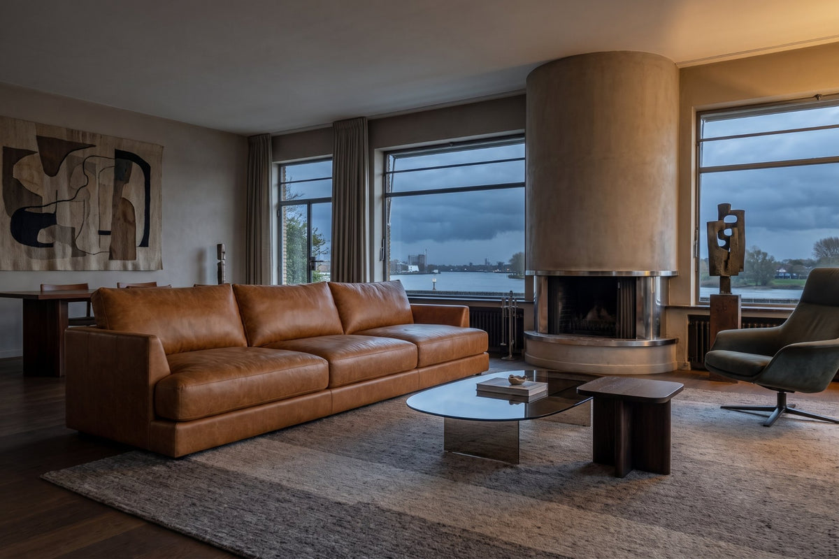Serena Distressed Leather Sofa