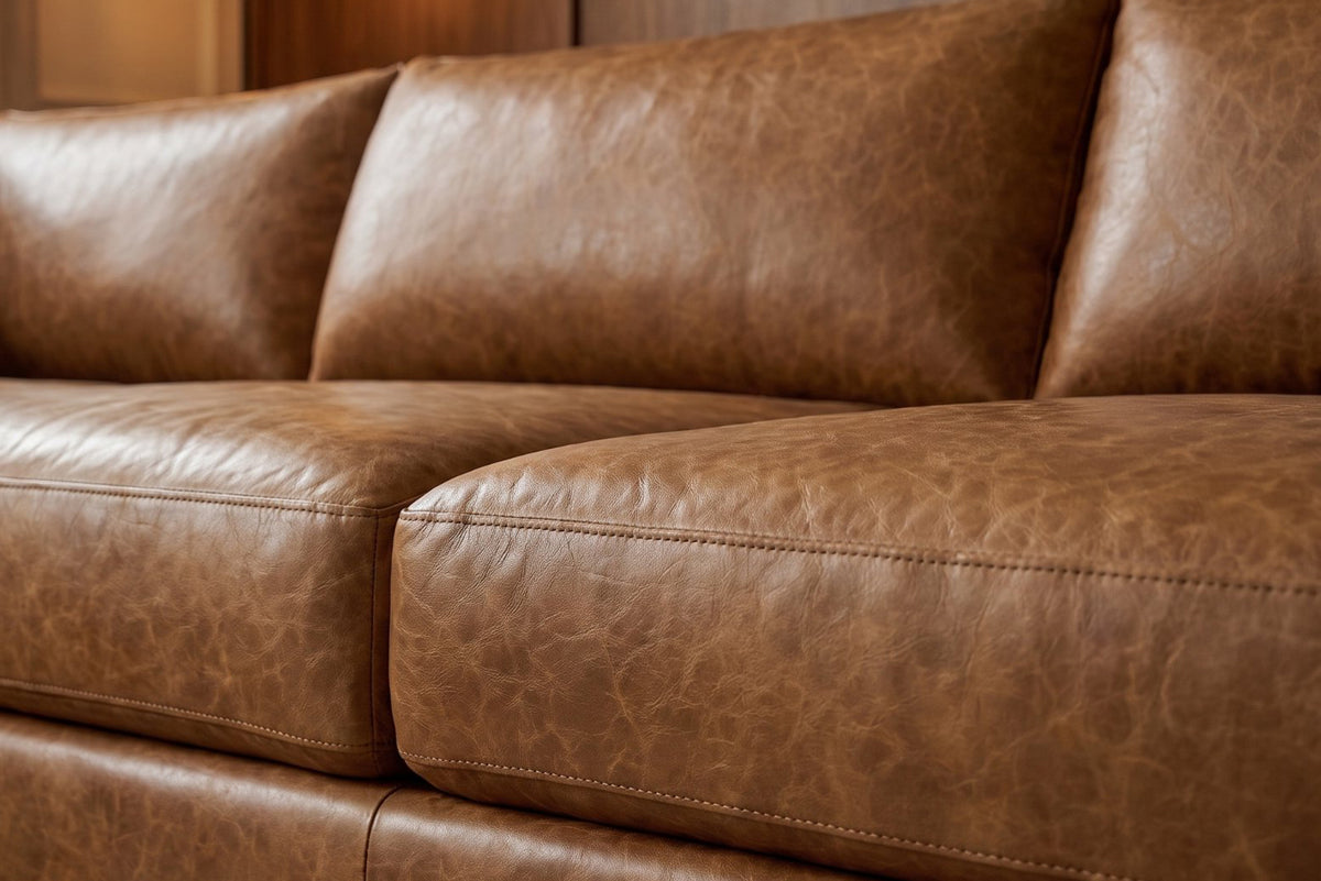 Serena Distressed Leather Sofa