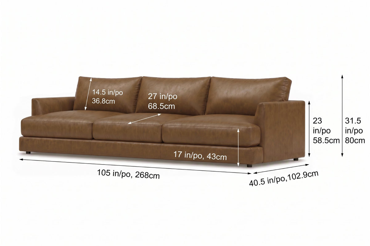 Serena Distressed Leather Sofa