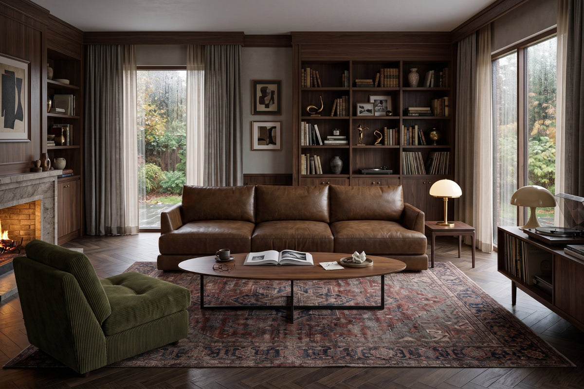 Serena Distressed Leather Sofa