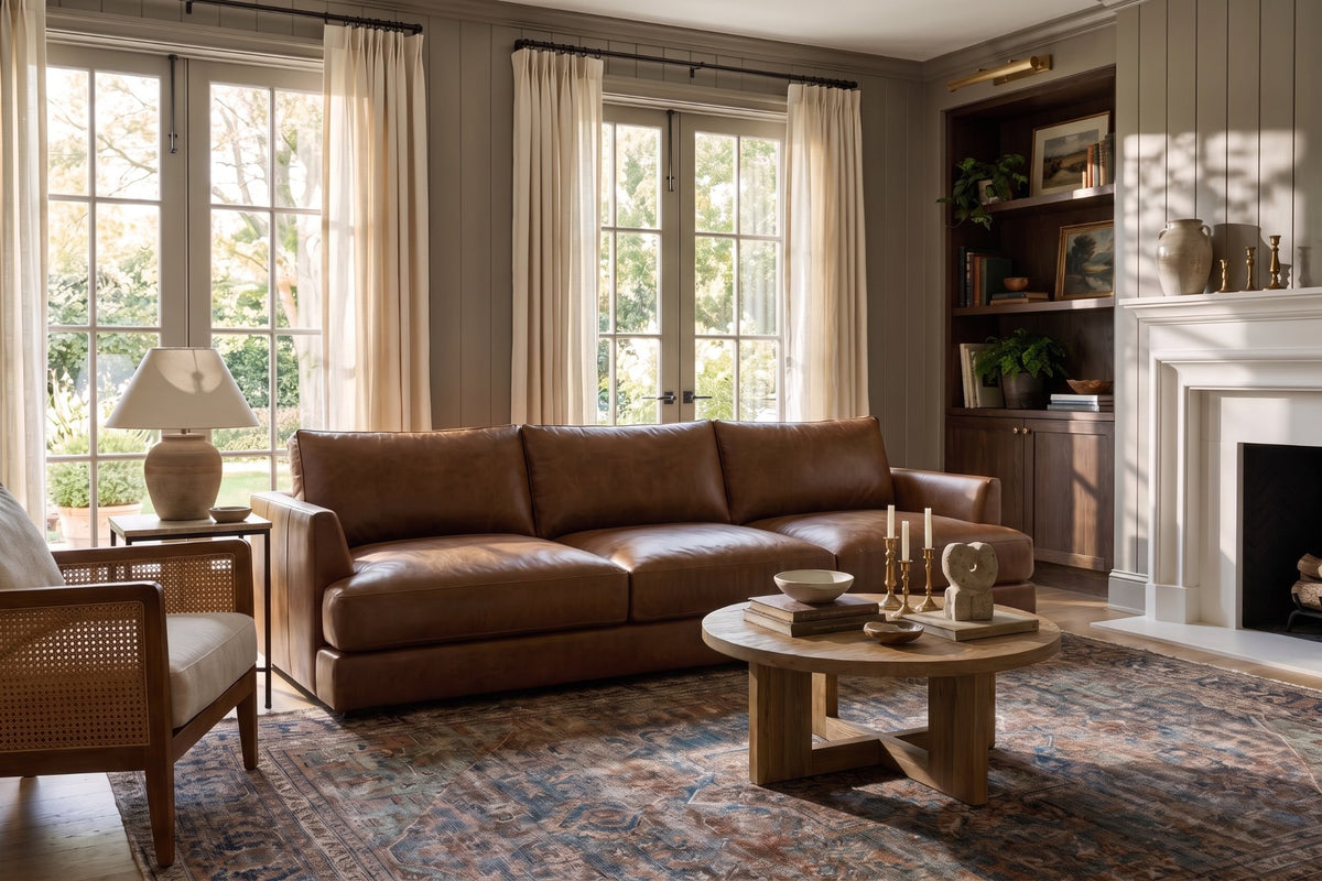 Serena Distressed Leather Sofa