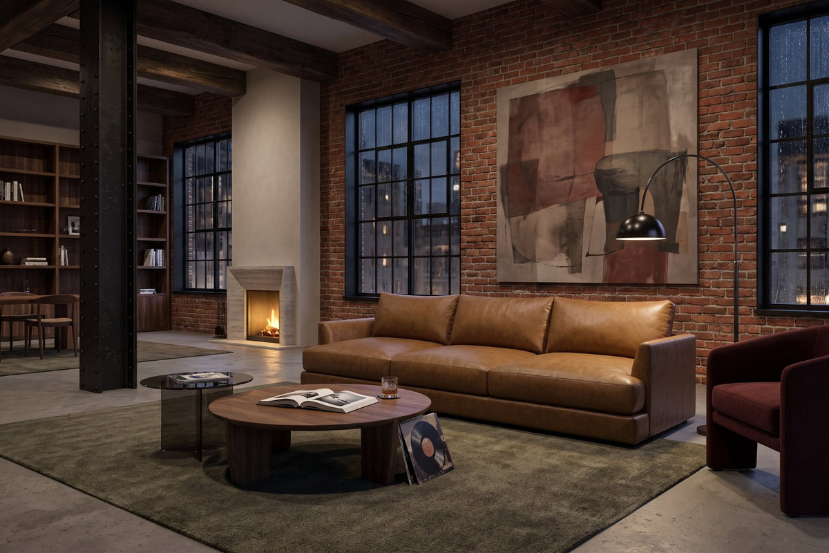 Serena Distressed Leather Sofa