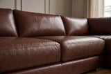 Serena Distressed Leather Sectional Sofa