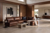 Serena Distressed Leather Sectional Sofa