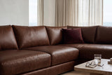 Serena Distressed Leather Sectional Sofa