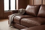 Serena Distressed Leather Sectional Sofa