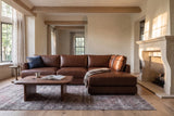 Serena Distressed Leather Sectional Sofa