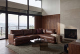 Serena Distressed Leather Sectional Sofa