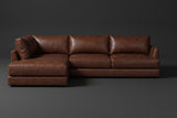Serena Distressed Leather Sectional Sofa