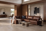 Serena Distressed Leather Sectional Sofa