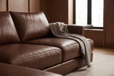 Serena Distressed Leather Sectional Sofa