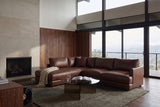 Serena Distressed Leather Sectional Sofa
