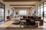 Serena Distressed Leather Sectional Sofa