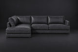 Serena Distressed Leather Sectional Sofa