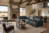 Serena Distressed Leather Sectional Sofa