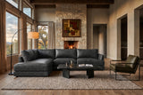 Serena Distressed Leather Sectional Sofa