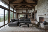 Serena Distressed Leather Sectional Sofa