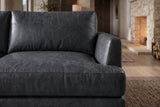 Serena Distressed Leather Sectional Sofa