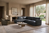 Serena Distressed Leather Sectional Sofa