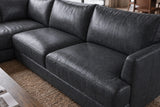 Serena Distressed Leather Sectional Sofa
