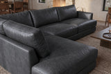 Serena Distressed Leather Sectional Sofa