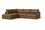 Serena Distressed Leather Sectional Sofa