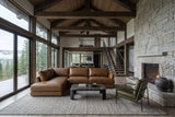 Serena Distressed Leather Sectional Sofa