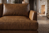 Serena Distressed Leather Sectional Sofa