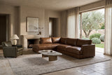 Serena Distressed Leather Sectional Sofa