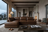 Serena Distressed Leather Sectional Sofa