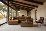 Serena Distressed Leather Sectional Sofa