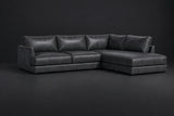 Serena Distressed Leather Sectional Sofa