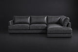 Serena Distressed Leather Sectional Sofa