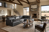 Serena Distressed Leather Sectional Sofa