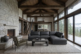 Serena Distressed Leather Sectional Sofa